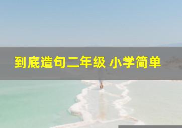 到底造句二年级 小学简单